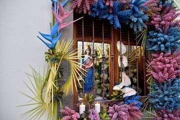 Telde pide la protección de María Auxiliadora con el rezo del 'Regina Coello' (Foto Francisco Javier Santana)